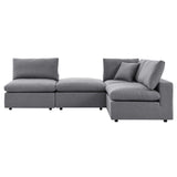 Commix 4-Piece Outdoor Patio Sectional Sofa by Lefancy