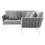 Tahoe 2-Piece Outdoor Patio Powder-Coated Aluminum Armchair Set by Lefancy