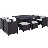 Inverse 9 Piece Outdoor Patio Dining Set by Lefancy