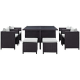 Inverse 9 Piece Outdoor Patio Dining Set by Lefancy