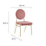 Craft Performance Velvet Dining Side Chair by Lefancy