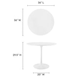 Lippa 36" Round Wood Top Dining Table by Lefancy