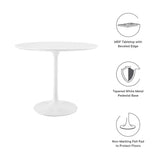 Lippa 36" Round Wood Top Dining Table by Lefancy