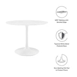 Lippa 40" Round Wood Top Dining Table by Lefancy