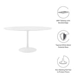 Lippa 60" Round Wood Top Dining Table by Lefancy