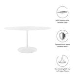 Lippa 60" Oval Wood Top Dining Table by Lefancy