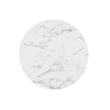 Lippa 28" Round Artificial Marble Dining Table by Lefancy