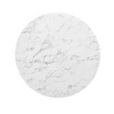 Lippa 40" Round Artificial Marble Dining Table by Lefancy