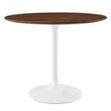 Lippa 36" Round Walnut Dining Table by Lefancy