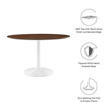 Lippa 48" Round Walnut Dining Table by Lefancy