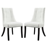 Noblesse Vinyl Dining Chair Set of 2 by Lefancy