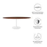 Lippa 78" Oval Wood Dining Table by Lefancy