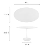 Lippa 48" Oval Wood Top Dining Table by Lefancy