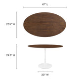 Lippa 48" Oval Wood Grain Dining Table by Lefancy