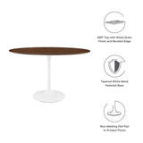 Lippa 48" Oval Wood Grain Dining Table by Lefancy