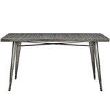 Alacrity Rectangle Metal Dining Table by Lefancy