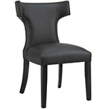 Curve Vegan Leather Dining Chair by Lefancy