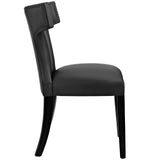 Curve Vegan Leather Dining Chair by Lefancy