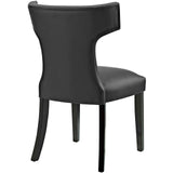 Curve Vegan Leather Dining Chair by Lefancy