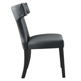 Curve Vegan Leather Dining Chair by Lefancy