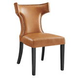 Curve Vegan Leather Dining Chair by Lefancy