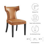 Curve Vegan Leather Dining Chair by Lefancy