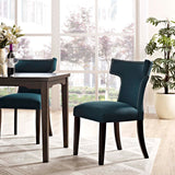 Curve Fabric Dining Chair by Lefancy