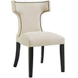 Curve Fabric Dining Chair by Lefancy