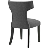 Curve Fabric Dining Chair by Lefancy