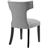 Curve Fabric Dining Chair by Lefancy