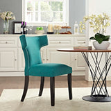 Curve Fabric Dining Chair by Lefancy