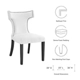 Curve Fabric Dining Chair by Lefancy