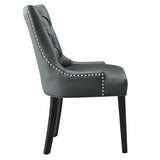 Regent Tufted Vegan Leather Dining Chair by Lefancy