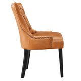 Regent Tufted Vegan Leather Dining Chair by Lefancy