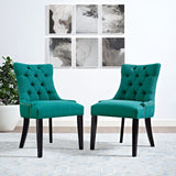 Regent Tufted Fabric Dining Chair by Lefancy