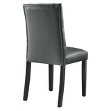 Duchess Button Tufted Vegan Leather Dining Chair by Lefancy