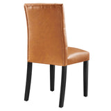 Duchess Button Tufted Vegan Leather Dining Chair by Lefancy