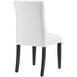 Duchess Button Tufted Vegan Leather Dining Chair by Lefancy