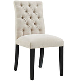 Duchess Button Tufted Fabric Dining Chair by Lefancy