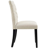 Duchess Button Tufted Fabric Dining Chair by Lefancy