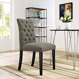 Duchess Button Tufted Fabric Dining Chair by Lefancy