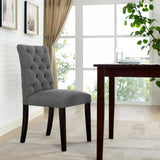 Duchess Button Tufted Fabric Dining Chair by Lefancy