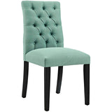 Duchess Button Tufted Fabric Dining Chair by Lefancy