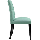 Duchess Button Tufted Fabric Dining Chair by Lefancy