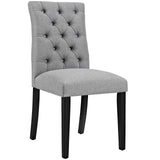 Duchess Button Tufted Fabric Dining Chair by Lefancy