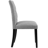 Duchess Button Tufted Fabric Dining Chair by Lefancy