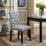 Duchess Button Tufted Fabric Dining Chair by Lefancy