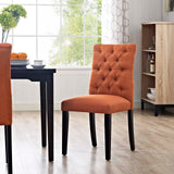 Duchess Button Tufted Fabric Dining Chair by Lefancy