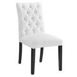 Duchess Button Tufted Fabric Dining Chair by Lefancy