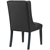 Baronet Button Tufted Vegan Leather Dining Chair by Lefancy